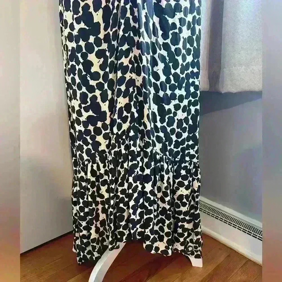 Proenza Schouler Textured Crepe Painted Dot Cinched Cut Out Dress - Picture 11 of 16